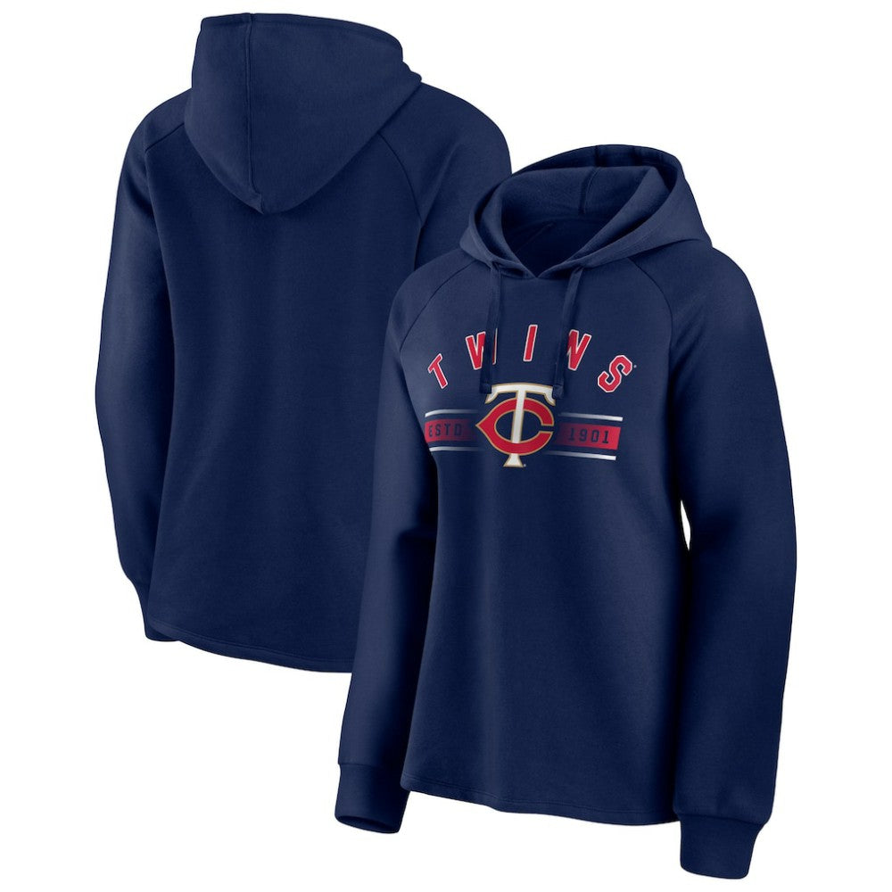Minnesota Twins Women's Perfect Play Raglan Pullover Hoodie - Navy