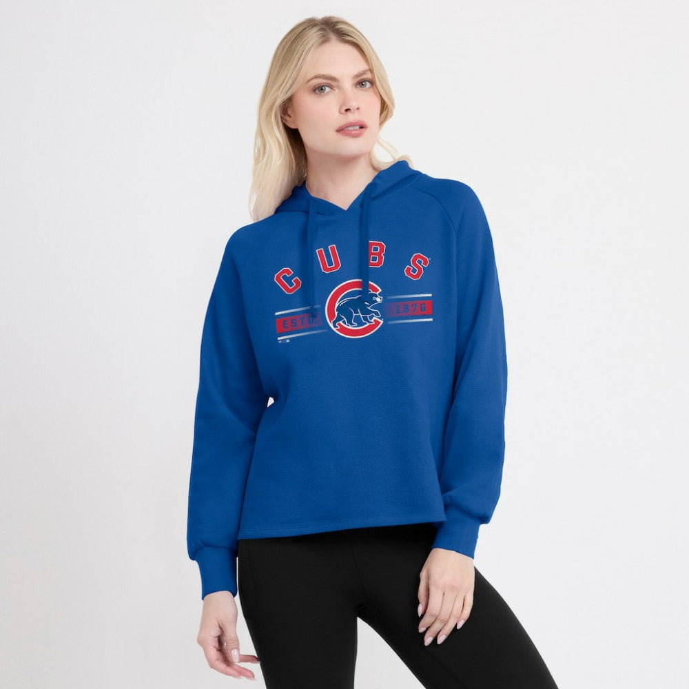 Chicago Cubs Women's Perfect Play Raglan Pullover Hoodie - Royal
