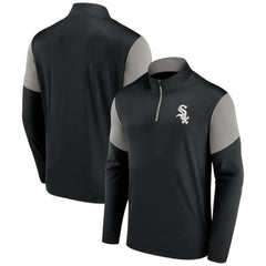 Chicago White Sox Primary Logo Quarter-Zip Top - Black/Gray