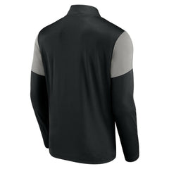 Chicago White Sox Primary Logo Quarter-Zip Top - Black/Gray