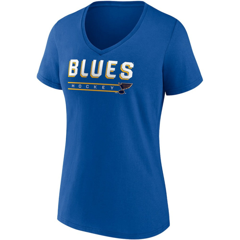 St. Louis Blues Fanatics Women's Parent 2-Pack V-Neck T-Shirt Set Blue/Heathered Gray