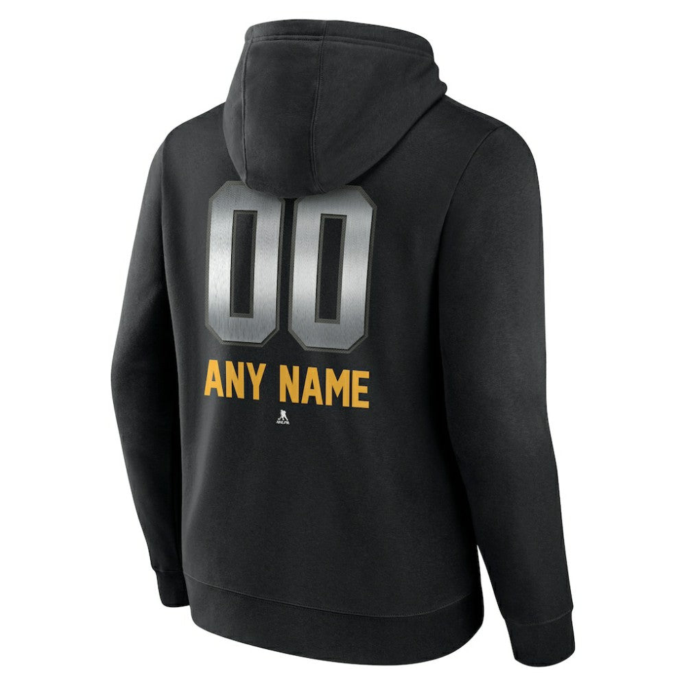 Anaheim Ducks Personalized Midnight Mascot Logo Pullover Hoodie Black