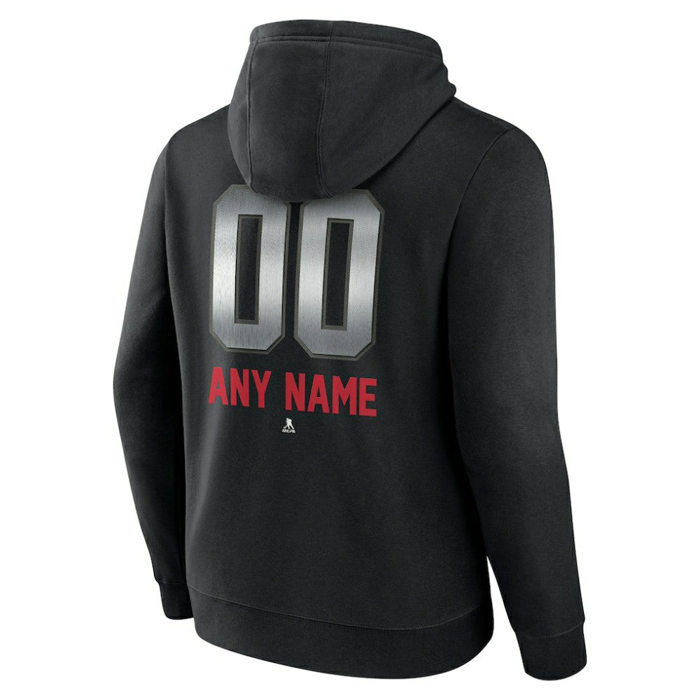 Carolina Hurricanes Personalized Midnight Mascot Logo Pullover Hoodie Black