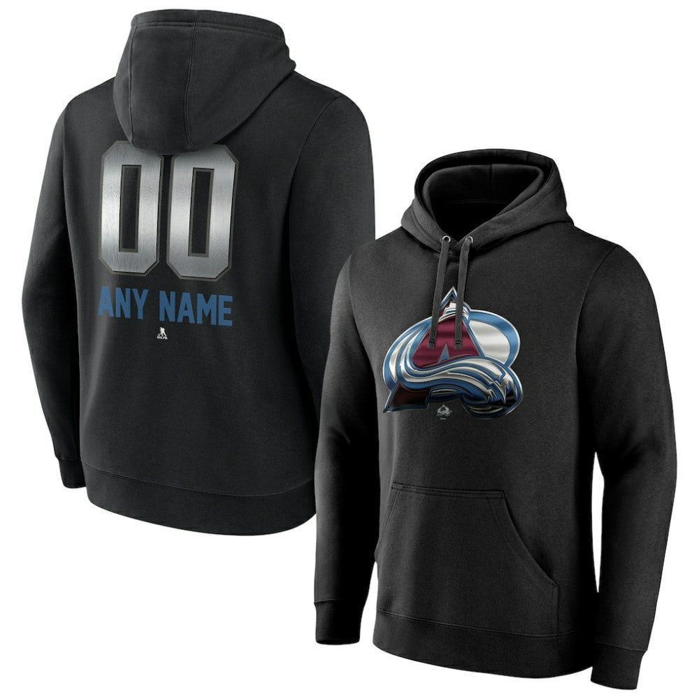 Colorado Avalanche Personalized Midnight Mascot Logo Pullover Hoodie Black