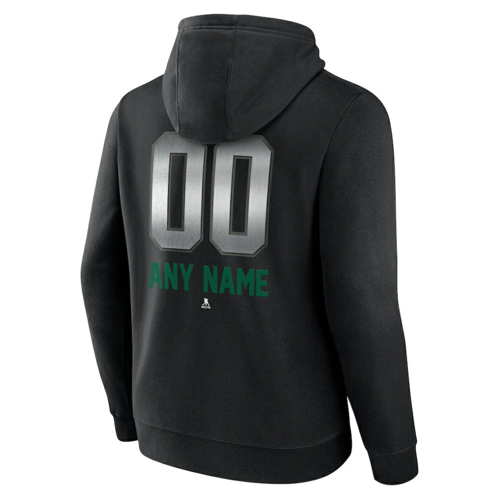 Dallas Stars Personalized Midnight Mascot Logo Pullover Hoodie Black