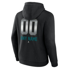 San Jose Sharks Personalized Midnight Mascot Logo Pullover Hoodie Black