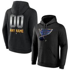 St. Louis Blues Personalized Midnight Mascot Logo Pullover Hoodie Black