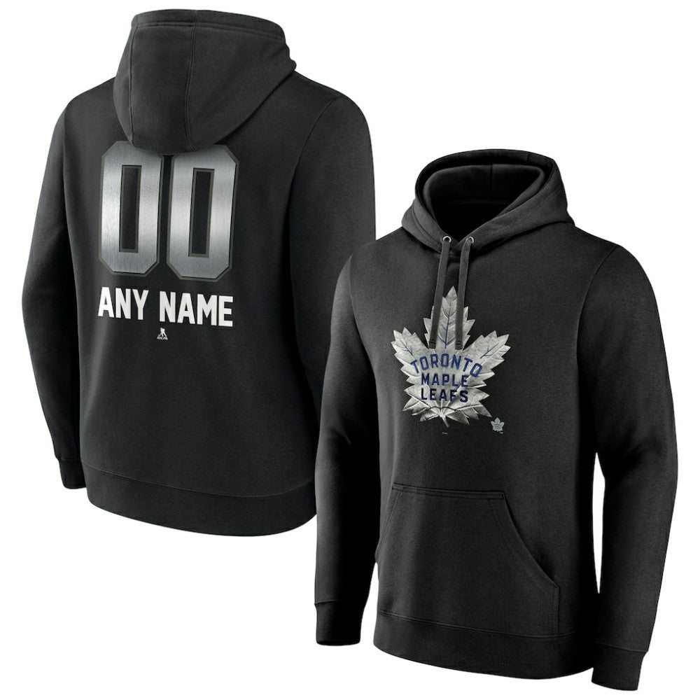 Toronto Maple Leafs Personalized Midnight Mascot Logo Pullover Hoodie Black