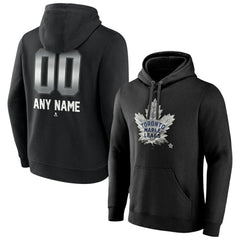 Toronto Maple Leafs Personalized Midnight Mascot Logo Pullover Hoodie Black