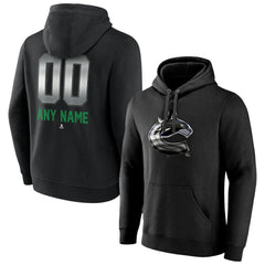 Vancouver Canucks Personalized Midnight Mascot Logo Pullover Hoodie Black