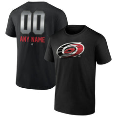Carolina Hurricanes Personalized Midnight Mascot Logo T-Shirt Black