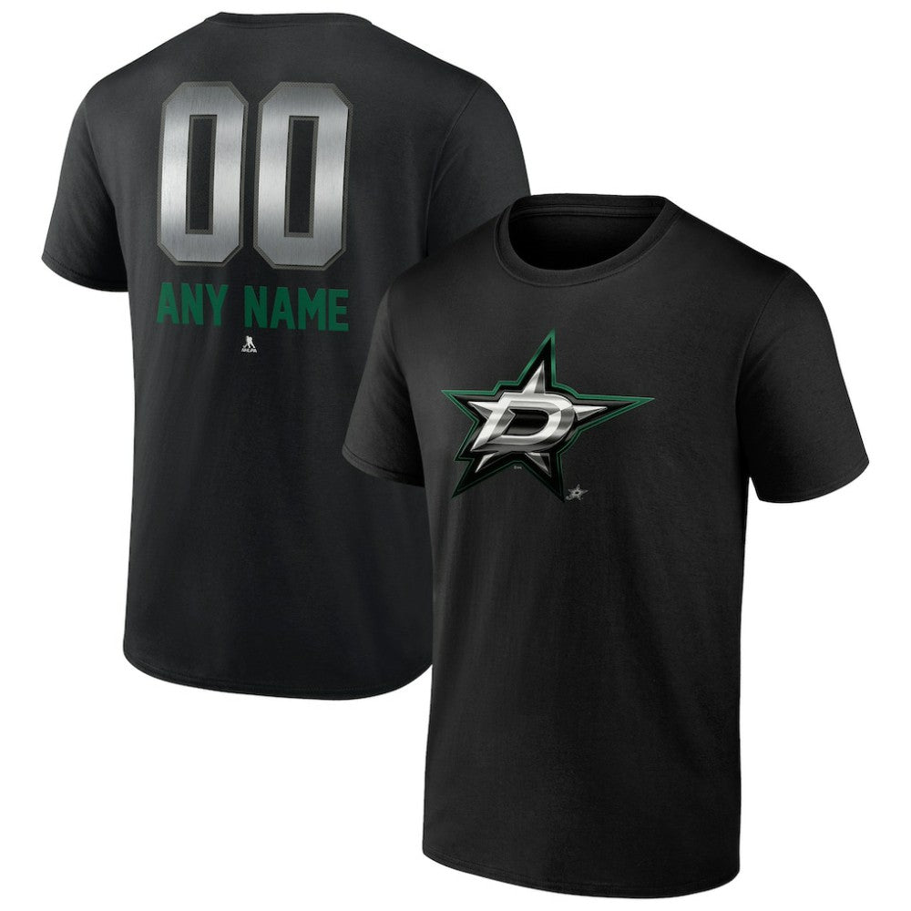 Dallas Stars Personalized Midnight Mascot Logo T-Shirt Black