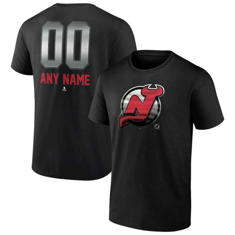 New Jersey Devils Personalized Midnight Mascot Logo T-Shirt Black