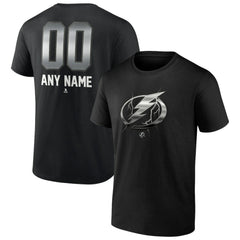 Tampa Bay Lightning Personalized Midnight Mascot Logo T-Shirt Black