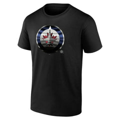Winnipeg Jets Personalized Midnight Mascot Logo T-Shirt Black