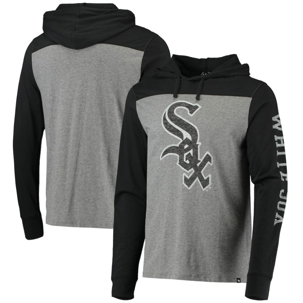 Chicago White Sox Franklin Wooster Pullover Hoodie - Heathered Gray/Black | 47 brand