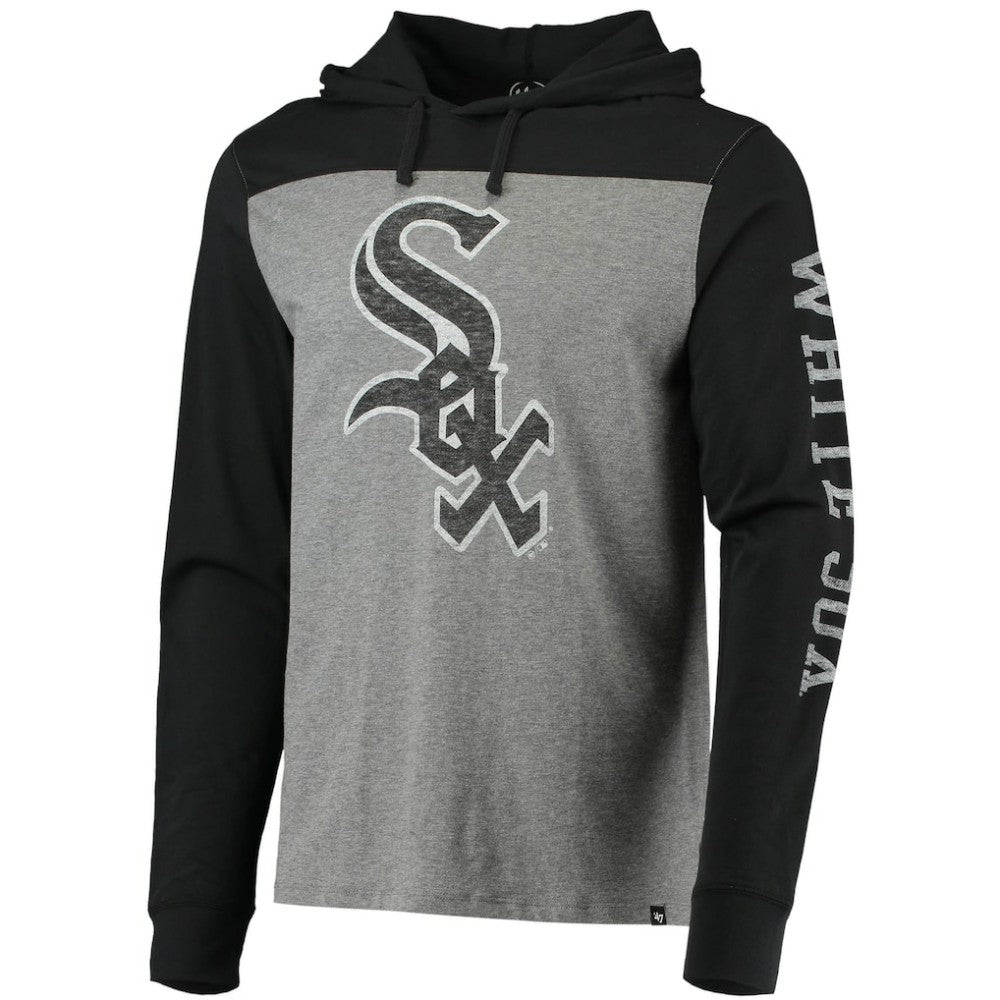 Chicago White Sox Franklin Wooster Pullover Hoodie - Heathered Gray/Black | 47 brand