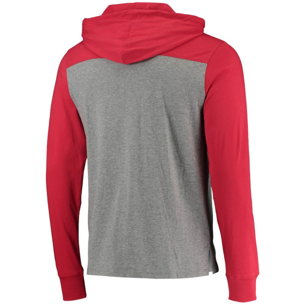 Washington Nationals Franklin Wooster Pullover Hoodie - Heathered Gray/Red | 47 brand