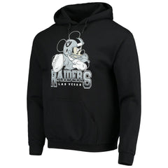 Las Vegas Raiders Junk Food Disney Mickey Quarterback Pullover Hoodie - Black on sale