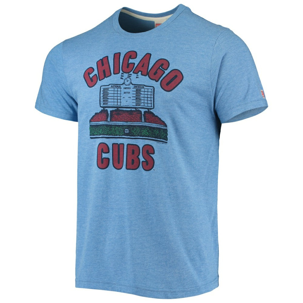 Chicago Cubs Homage Hyper Local Tri-Blend T-Shirt - Heathered Royal