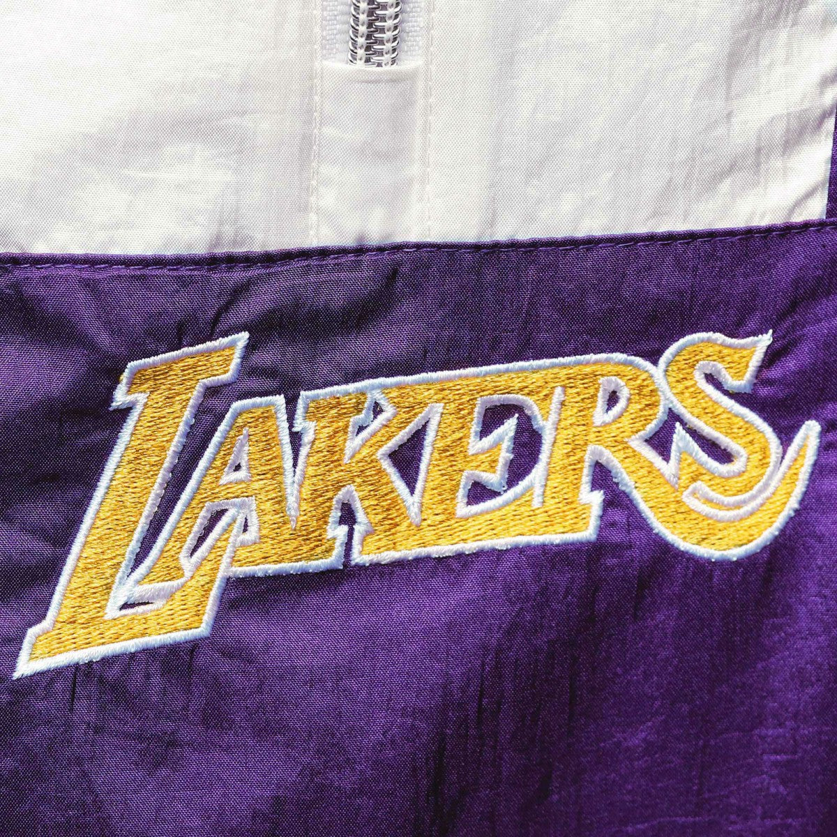 Los Angeles Lakers Women's Half-Zip Windbreaker 2.0 Hoodie - Purple | Mitchell & Ness shop