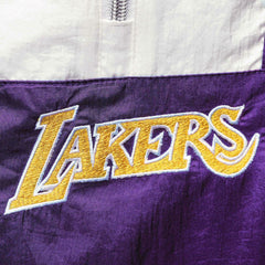 Los Angeles Lakers Women's Half-Zip Windbreaker 2.0 Hoodie - Purple | Mitchell & Ness shop