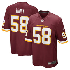 Shaka Toney Washington Football Team Game Jersey - Burgundy | Nike online