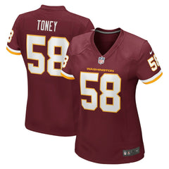 Shaka Toney Washington Football Team Women's Game Jersey - Burgundy | Nike for sale