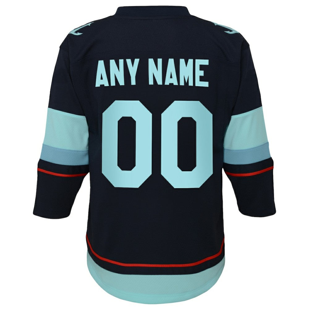 Seattle Kraken Youth Home Replica Custom Jersey Navy