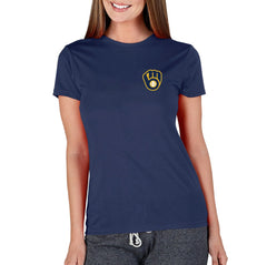 Milwaukee Brewers Concepts Sport Women's Marathon Knit Top - Navy