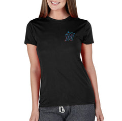 Miami Marlins Concepts Sport Women's Marathon Knit Top - Black