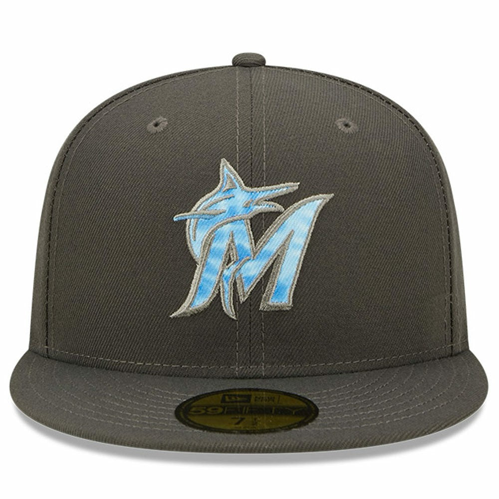 Miami Marlins 2022 Father's Day On-Field 59FIFTY Fitted Hat - Graphite | New Era