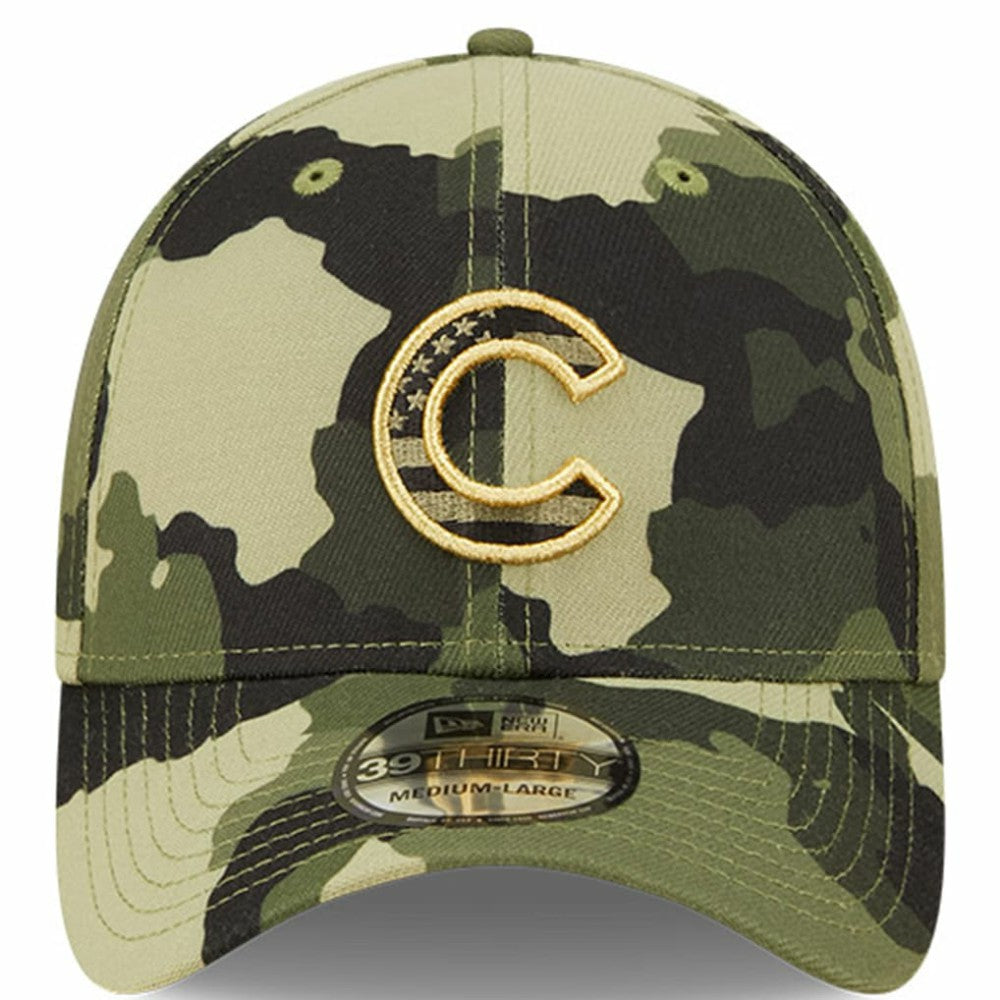 Chicago Cubs 2022 Armed Forces Day 39THIRTY Flex Hat - Camo | New Era
