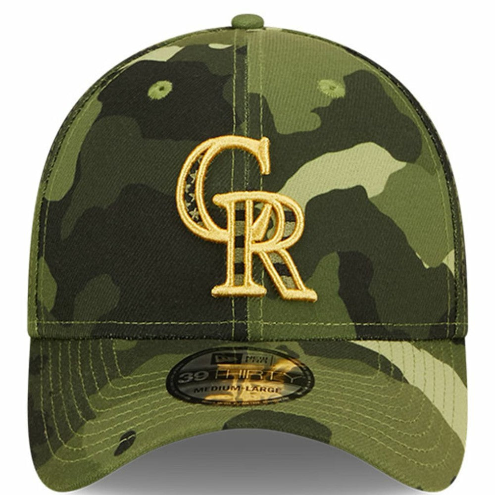 Colorado Rockies 2022 Armed Forces Day 39THIRTY Flex Hat - Camo | New Era