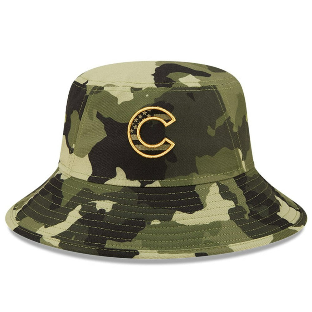 Chicago Cubs 2022 Armed Forces Day Bucket Hat - Camo | New Era