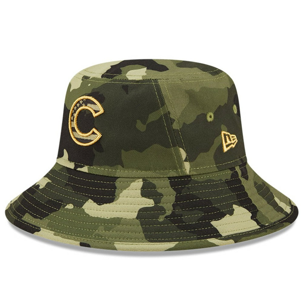 Chicago Cubs 2022 Armed Forces Day Bucket Hat - Camo | New Era