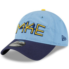 Milwaukee Brewers 2022 City Connect 9TWENTY Adjustable Hat - Powder Blue | New Era