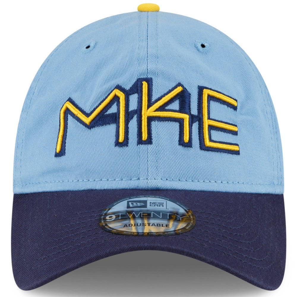 Milwaukee Brewers 2022 City Connect 9TWENTY Adjustable Hat - Powder Blue | New Era