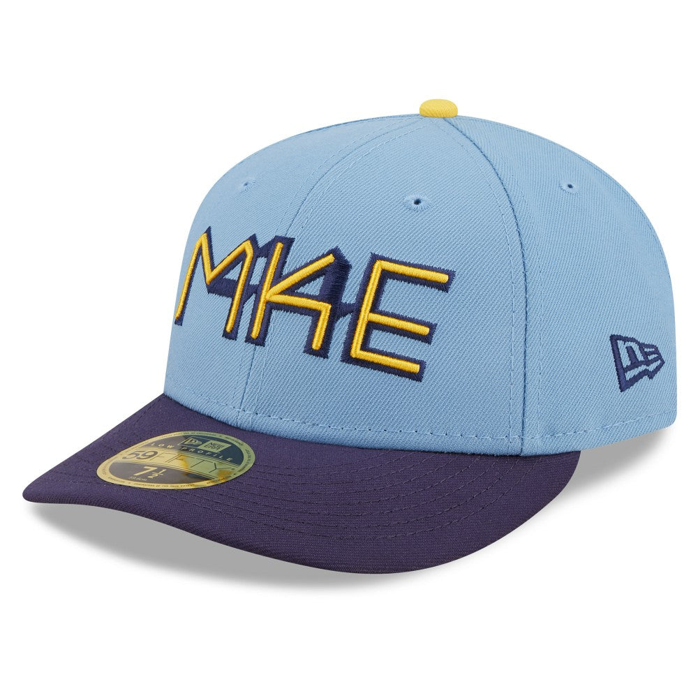 Milwaukee Brewers 2022 City Connect Low Profile 59FIFTY Fitted Hat - Powder Blue | New Era