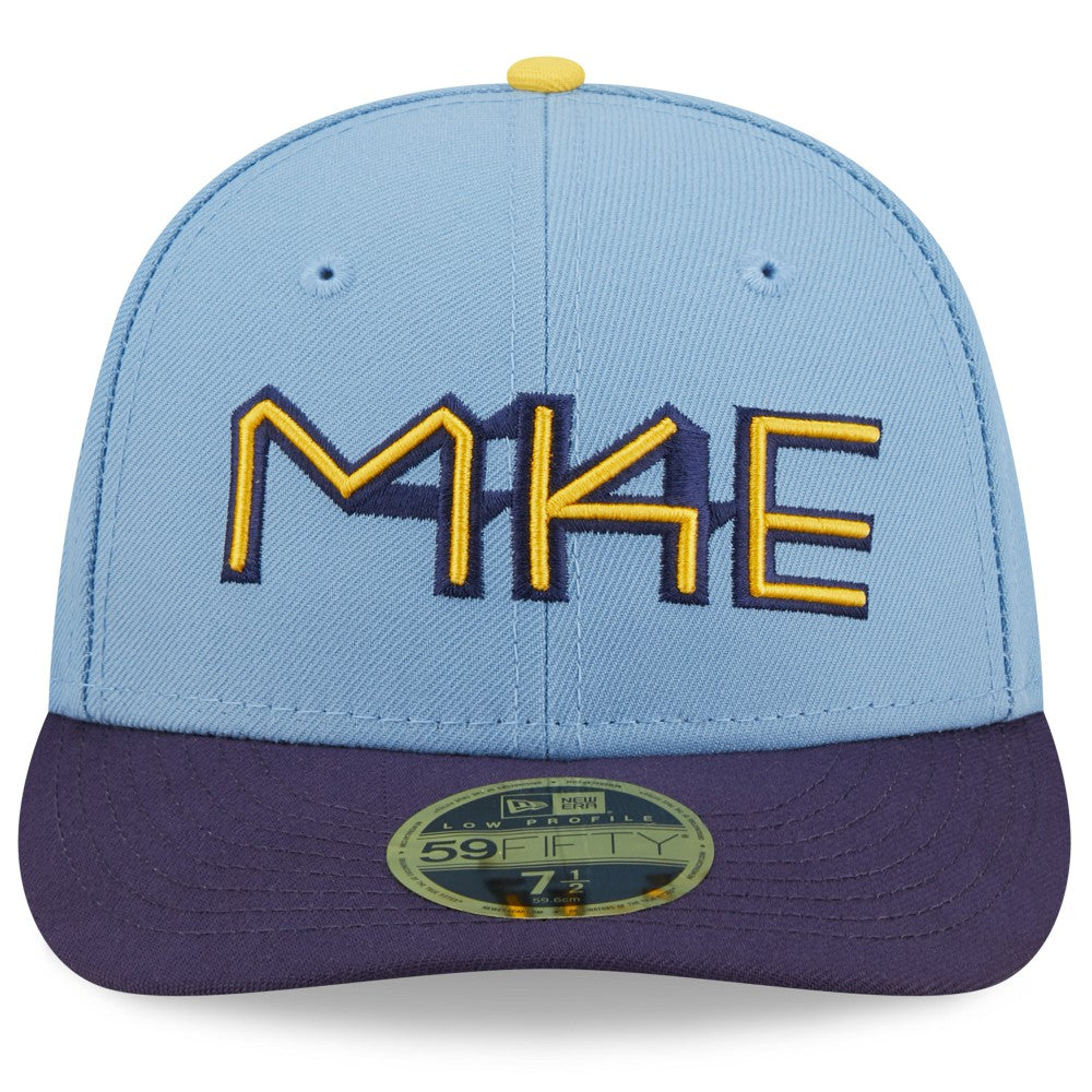 Milwaukee Brewers 2022 City Connect Low Profile 59FIFTY Fitted Hat - Powder Blue | New Era