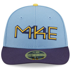 Milwaukee Brewers 2022 City Connect Low Profile 59FIFTY Fitted Hat - Powder Blue | New Era