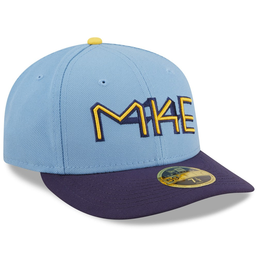 Milwaukee Brewers 2022 City Connect Low Profile 59FIFTY Fitted Hat - Powder Blue | New Era