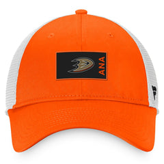 Anaheim Ducks Fanatics Authentic Pro Rink Trucker Snapback Hat Orange/White
