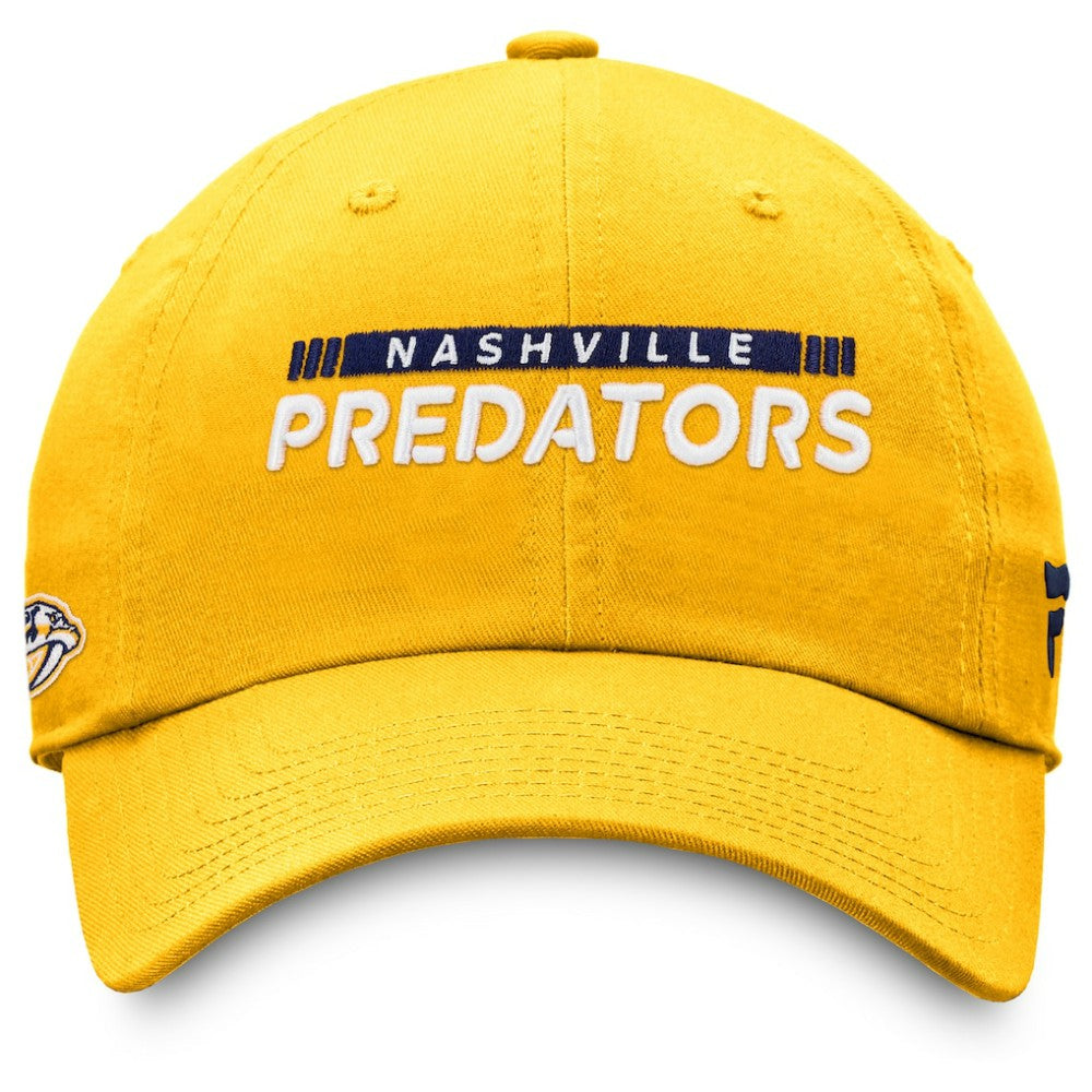 Nashville Predators Fanatics Authentic Pro Rink Adjustable Hat Gold