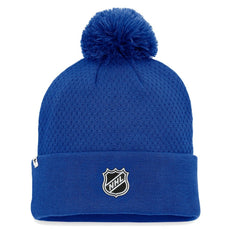 St. Louis Blues Fanatics Women's Authentic Pro Road Cuffed Knit Hat with Pom Blue
