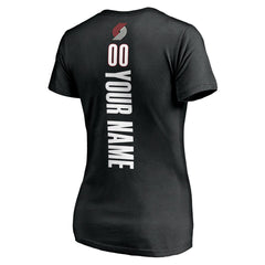 Portland Trail Blazers Women's Personalized Playmaker Team V-Neck T-Shirt - Black discount