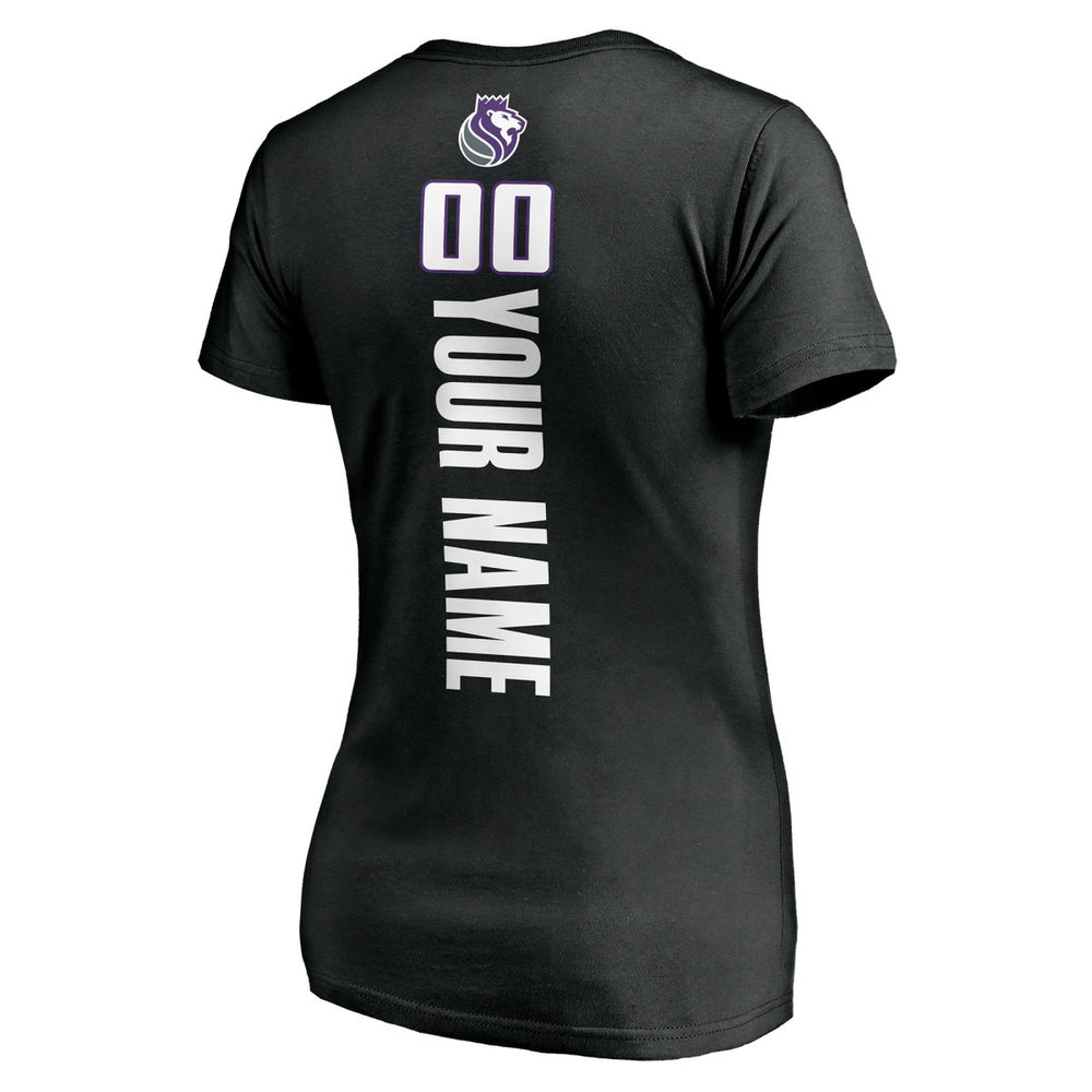 Sacramento Kings Women's Personalized Playmaker Team V-Neck T-Shirt - Black online