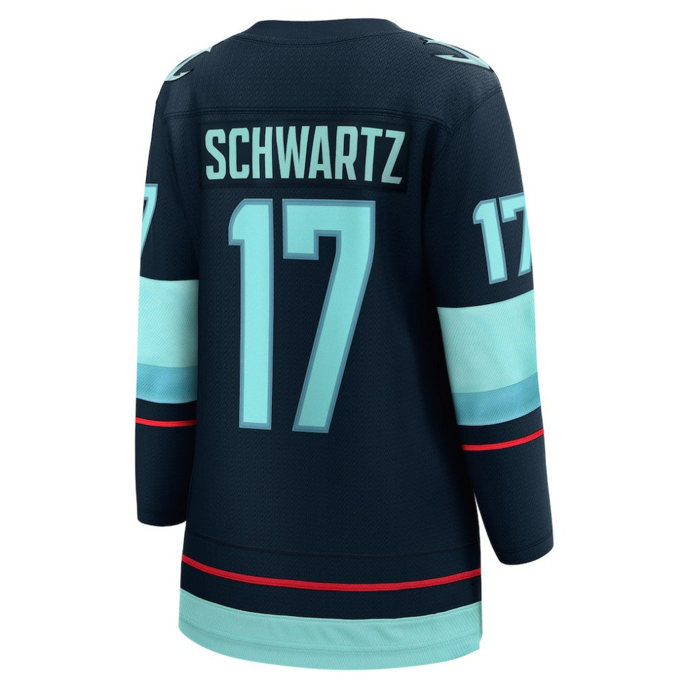 Jaden Schwartz Seattle Kraken Fanatics Women's Home Breakaway Player Jersey Navy