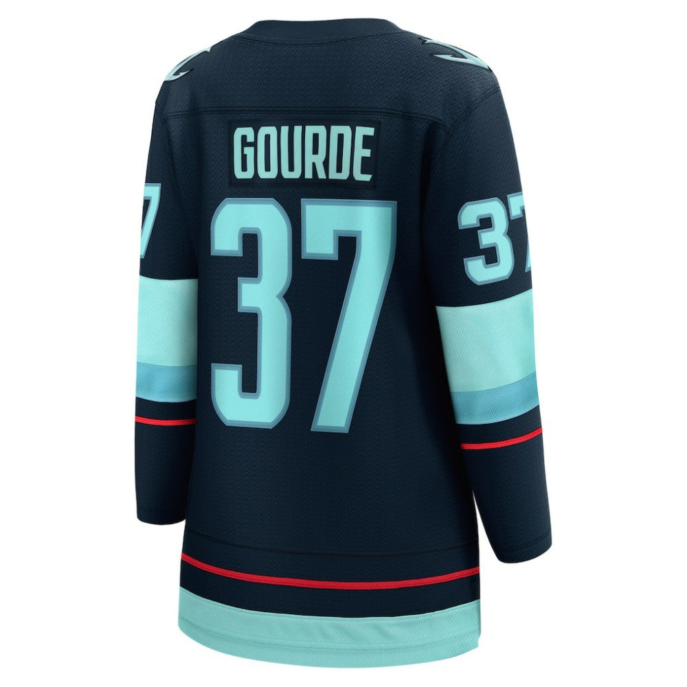 Yanni Gourde Seattle Kraken Fanatics Women's Home Breakaway Player Jersey Navy