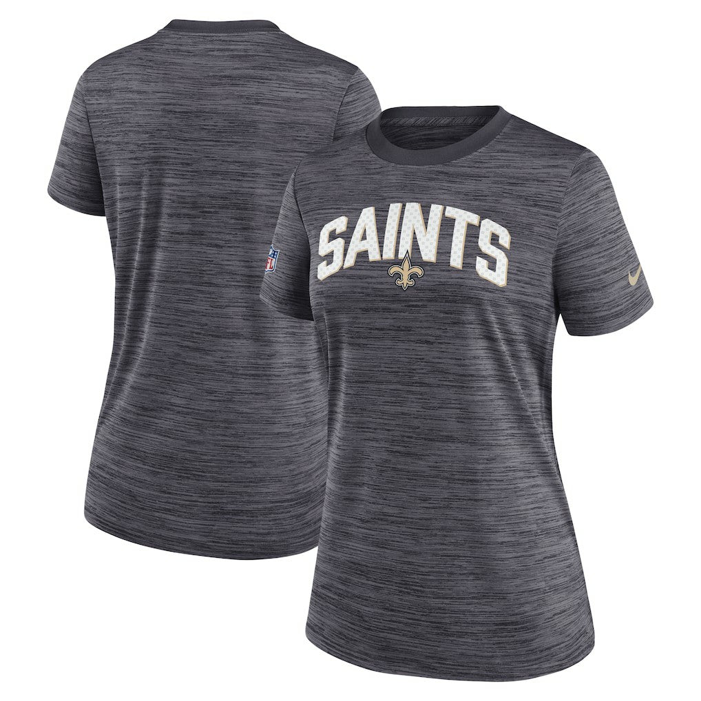 New Orleans Saints Women's Sideline Velocity Lockup Performance T-Shirt - Black | Nike for sale